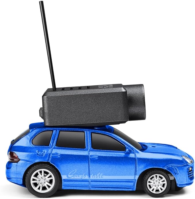 Mini RC Car with Camera, 1/64 Scale APP-Controlled Fully Proportional FPV Remote Control Racing Car with Gyro and Underbody Lighting, Gifts for Vehicle Lover