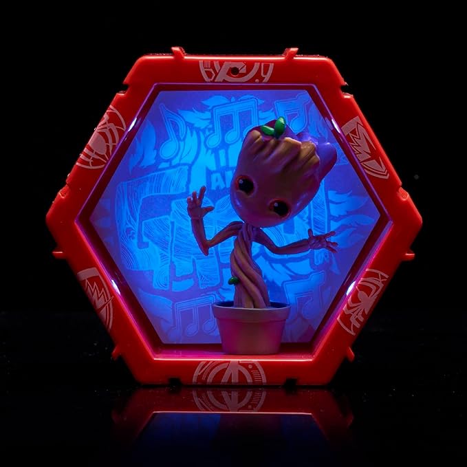 Wow! PODS Marvel Avengers Collection - Potted Groot | Superhero Light-Up Bobble-Head Figure | Official Marvel Collectable Toys & Gifts | Number 205 in Series, Beige, 4 inches