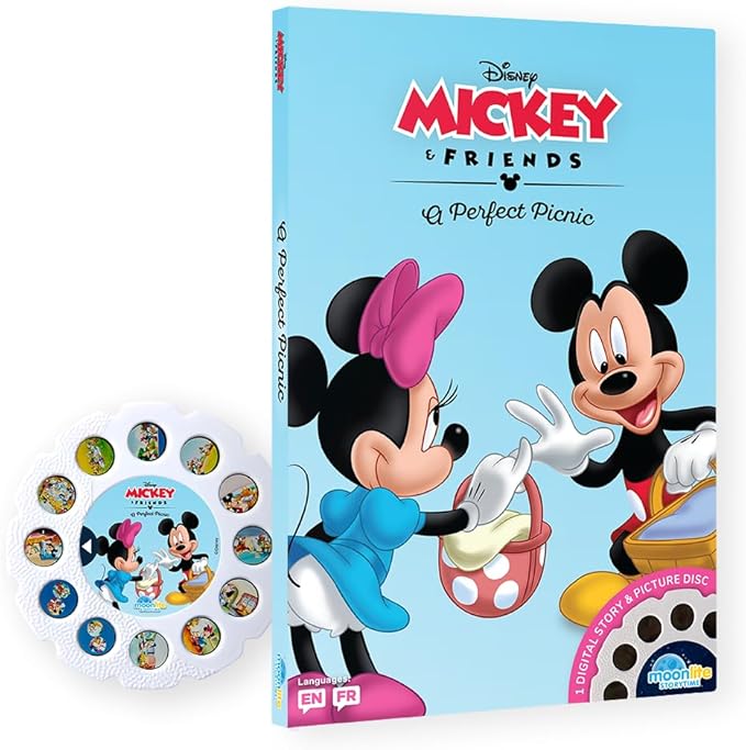 Moonlite Storybook Reels For Flashlight Projector, Kids Toddler | Mickey & Friends A Perfect Picnic | Single Reel Pack Story for 12 Months and Up
