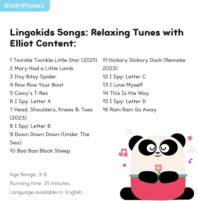 Lingokids Relaxing Tunes with Elliot StoryShield, Screen-Free Educational Audio Content, Kids Ages 3-6