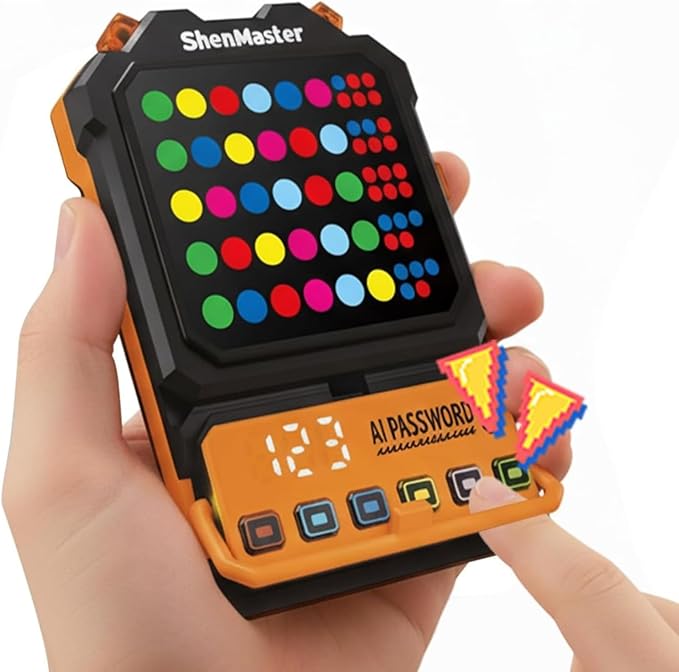 Decoder Game, 10000+ Colors Code-Breaking & Brain Teasers Games for Kids and Adults, Multiplayer Handheld Travel Memory Games, Christmas Birthday Gift for Boys & Girls, Ages 6+