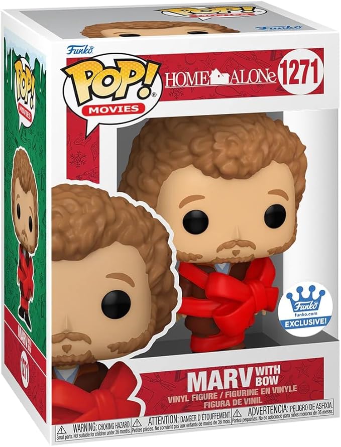 Funko Pop! Home Alone - Marv with Bow Vinyl Figure, 4.3 Inches