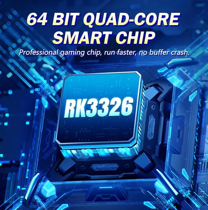New Retro Handheld Game Console,4-inch IPS Screen with Storage Bag,Built-in 128G with 22000 Games,Linux System,Portable Pocket Mini Arcade (Blue,128g)