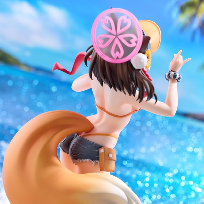 Kuda Izuna Figure Swimsuit Anime Girl Figures 9.84" PVC Action Figure Standing Pose Kuda Izuna Figurine Model Collectibles Desktop Decoration