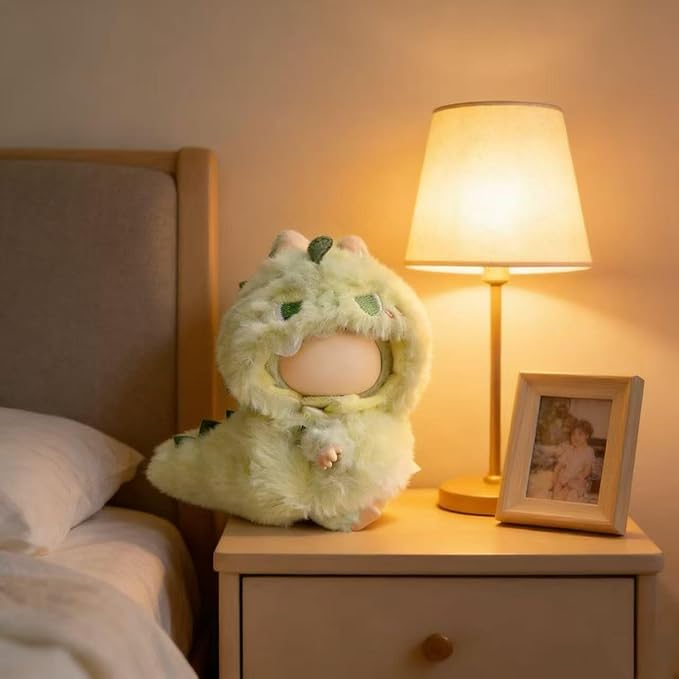 Green Dinosaur Clothes for LABUBU 17cm Doll (NO Dolls), Dinosaur Outfit for LABUBU, Dino Dolls Keychain Accessories, Faking Animal Style Outfit Jumpsuit Dinosaur Costume for LABUBU