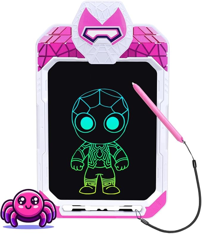LCD Writing Tablet for Kids 10 Inch Spider Hero for Toddler 3 4 5 6 7 8 - Paint, Doodle Board, Drawing Pad - Travel Toys, Road Trip Car Activities, Birthday Christmas Gift Boys & Man