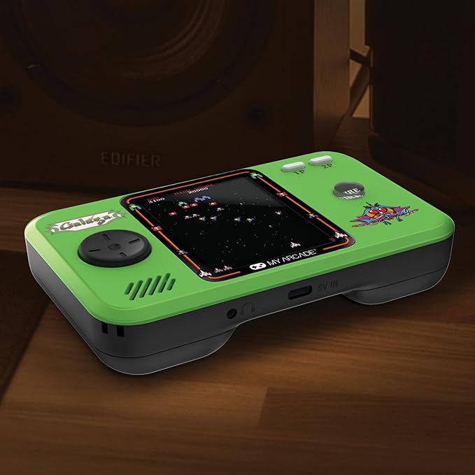 My Arcade Galaga/Galaxian Pocket Player Pro: Portable Video Game Console with 2 Games, Retro Gifts, 2.75" Color Display