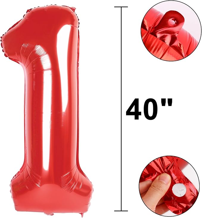 40 Inch Red Number 21 Digital Balloon,Jumbo Mylar Foil Helium Balloon for 21 Balloons for Birthday Party,Wedding Anniversary Party Decorations