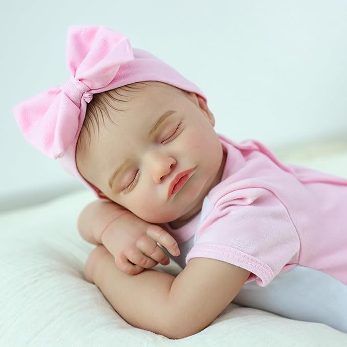 Realistic Reborn Baby Girl- 20 inch Full Vinyl Lifelike Newborn Baby Dolls, Realistic Real Life Baby Dolls Gift Set for Kids Age 3 +