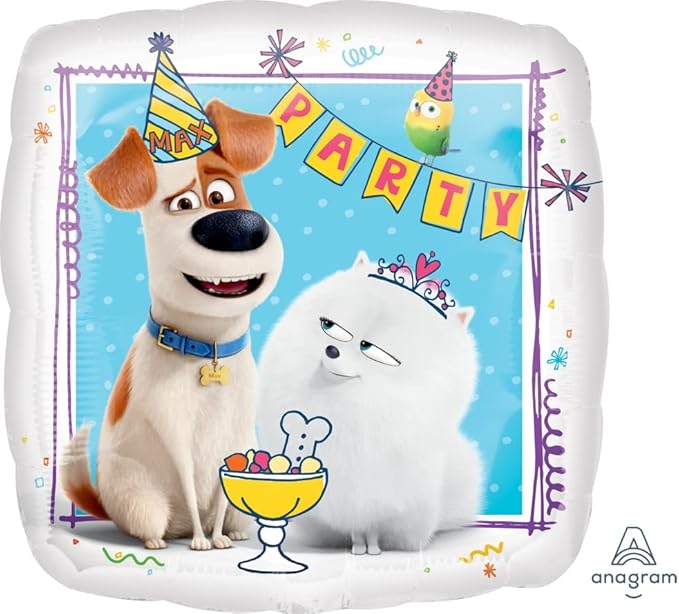Anagram Licensed Birthday Foil Balloons | Secret Life of Pets | Large Double Sided Balloon Set | Party Accessory |