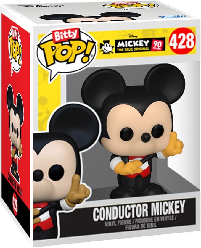 Funko Bitty POP! Disney - Minnie, 4-Pack - Minnie Mouse (red Dress), Daisy Duck, Donald Duck and A Surprise Mystery Mini Figure - 0.9 Inch (2.2 Cm) Collectable - Stackable Display Shelf Included