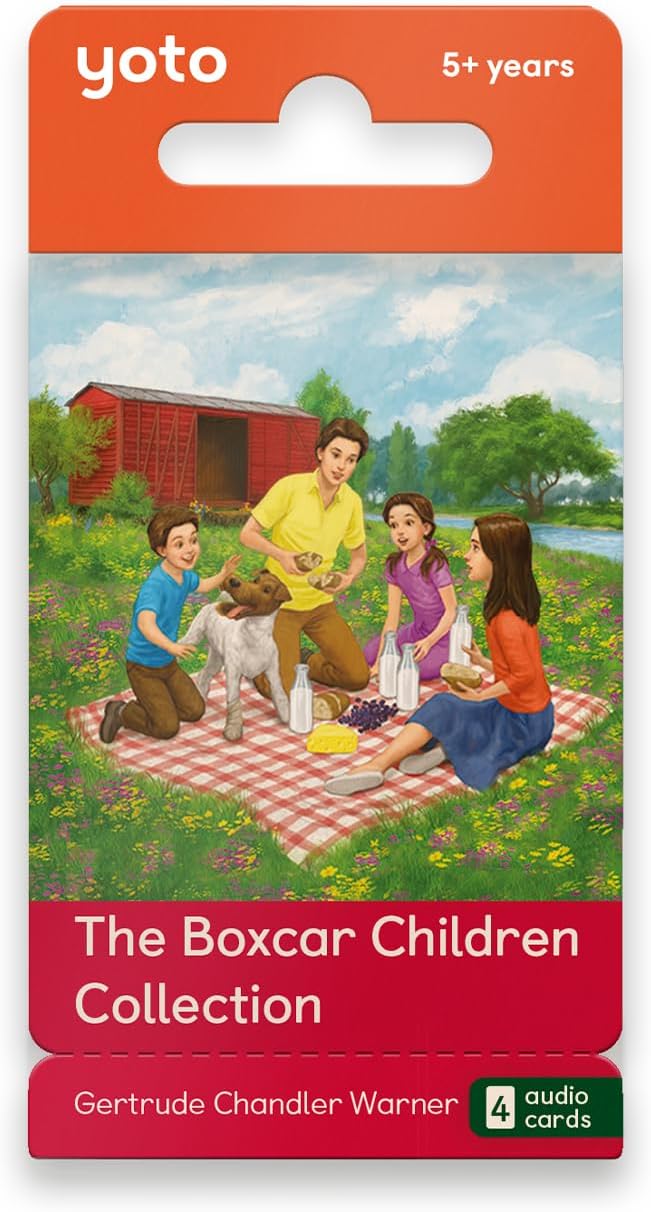Yoto The Boxcar Children Collection – 4 Kids Audio Cards for Use with Player & Mini All-in-1 Audio Device, Screen-Free Listening with Fun Stories for Playtime Bedtime & Travel, Ages 7+