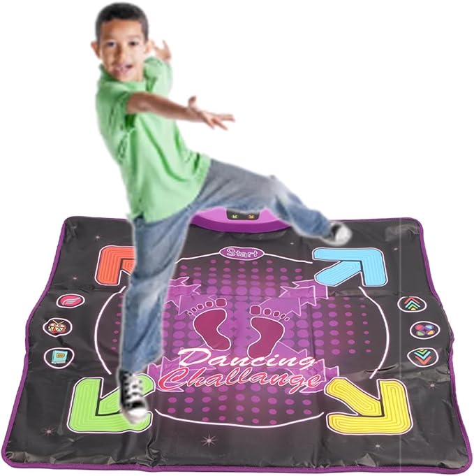 Semme Dance Mat with 4 Interactive Games Singing Microphone Fun Electronic Dance Pad for Kids 3+ Ideal Active Play