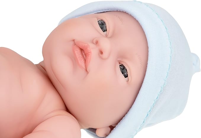 JC Toys 6 Piece Realistic Baby Doll Gift Set Classic La Newborn Nursery | 17" Life-Like Doll w/Accessories | Blue | Ages 2+| Made in Spain