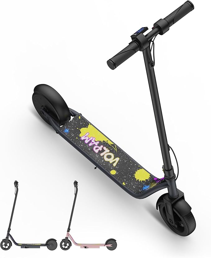 VOLPAM Electric Scooter, 350W/500W Powerful Motor, 8.5"/10" Solid Tires, 19/21Mph, 28/23/21/16 Miles Max Range, Dual Braking