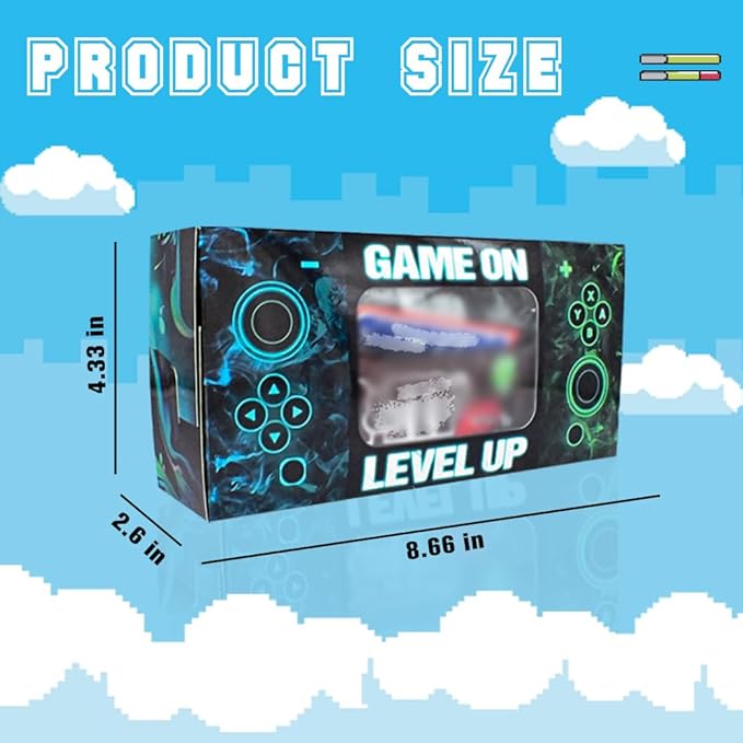 Shescrzionu Video Game Party Favors Boxes 12 PCS-Perfect Gamer Decors Party Favor Boxes with Window, Birthday Decorations Video Game Birthday Decorations Bags Gifts Aa10