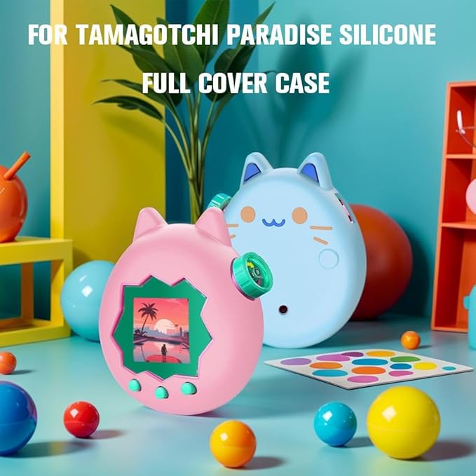 Protective Case for Tamagotchi Paradise, Cute Silicone Cover for Kids, Evolved Electronic Pet Toy Skin Shell Case, Soft Film Anti-Scratch, Ultra-Thin Full Protective Case Cover