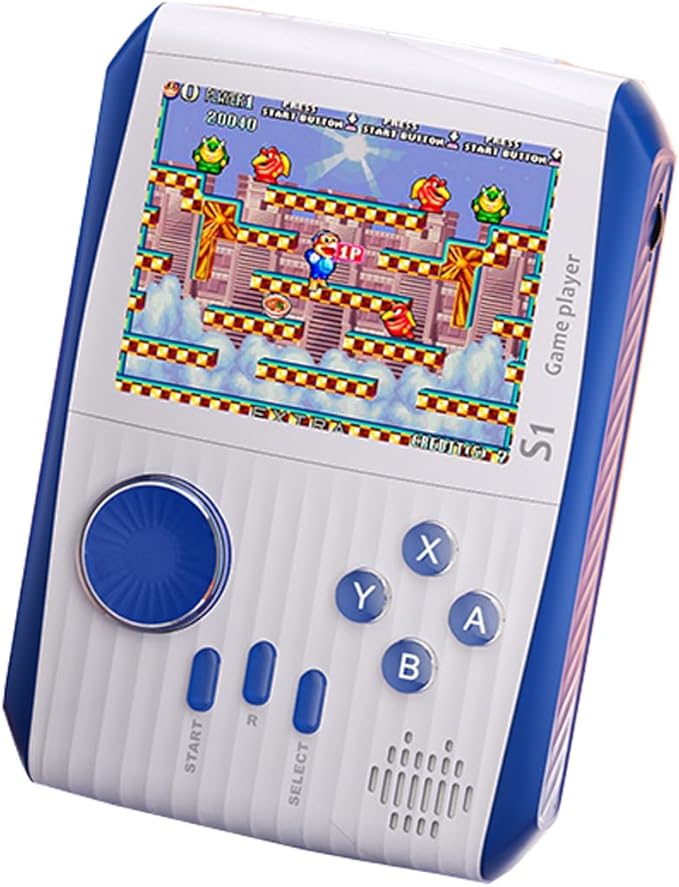 Portable Handheld Games Retro Mini Video Games，Handheld Game Console with 666 Classical FC Game 3.0" Color Screen，Birthday for Boys Girls and Adults (S1-White)