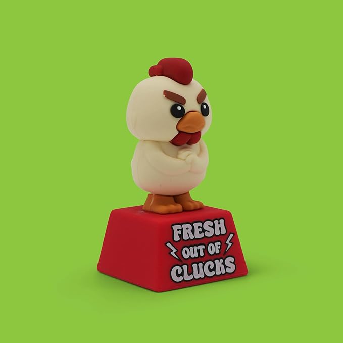 Miniature Desk Figurine – Cute & Quirky Office Decor for Desk, Shelf, or Workspace – Fun Tiny Collectible Statue for Adults, Coworkers, or Home Office Gift-Out of Clucks