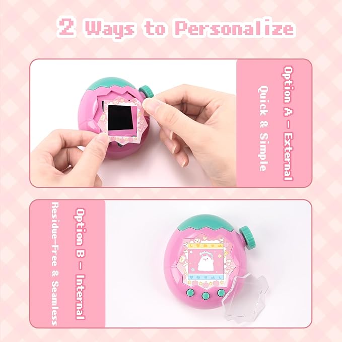 Apple Case for Tamagotchi Paradise, 4-iaradisen-1 Shockproof Silicone Protective Cover Kit with Faceplate, Flower Dial Cap & Charm, Kawaii Accessories for Girls & Adults (Pink)