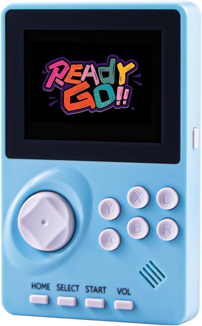 Kids Handheld Video Game Console Built in 100 16-bit Games, Handheld Retro Gaming Console, Trave-friendly Game Console, 2.8" Color Screen, Rechargeable Battery, Handheld Game for Boy Girl (Light Blue)