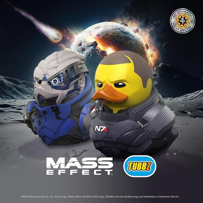 TUBBZ First Edition Commander Shepard Collectible Vinyl Rubber Duck Figure - Official Mass Effect Merchandise - Sci-Fi TV, Movies & Video Games