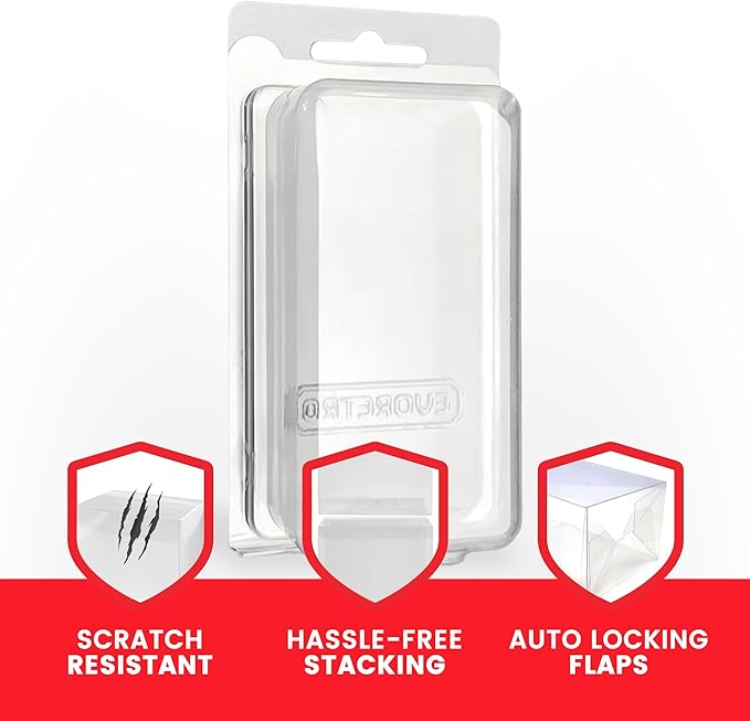 Action Figure Display Case Protector - Blister Clamshell for 3.75 in Loose Action Figures 35 Pack - Clear APET Plastic - Fits Star Wars, Marvel, G.I. Joe - Holes for Peg Boards - Durable Display Case