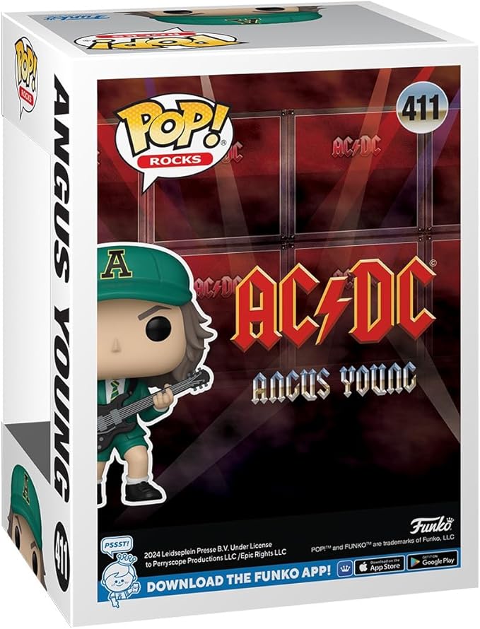 Funko POP Rocks: AC/DC - Angus Young - (Green) - Collectable Vinyl Figure - Gift Idea - Official Merchandise - for Kids & Adults - Music Fans - Model Figure for Collectors and Display