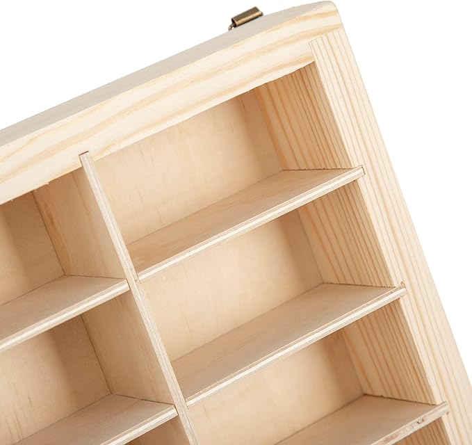 1:64 Scale Toy Car Display Case Organizer Storage, Wooden Wheel Rack Wall Mounted with 48 Compartments, Stylish Diecast Car Display Rack for Toy Car, Collectibles, Figurines (58.5x5x47.5cm)