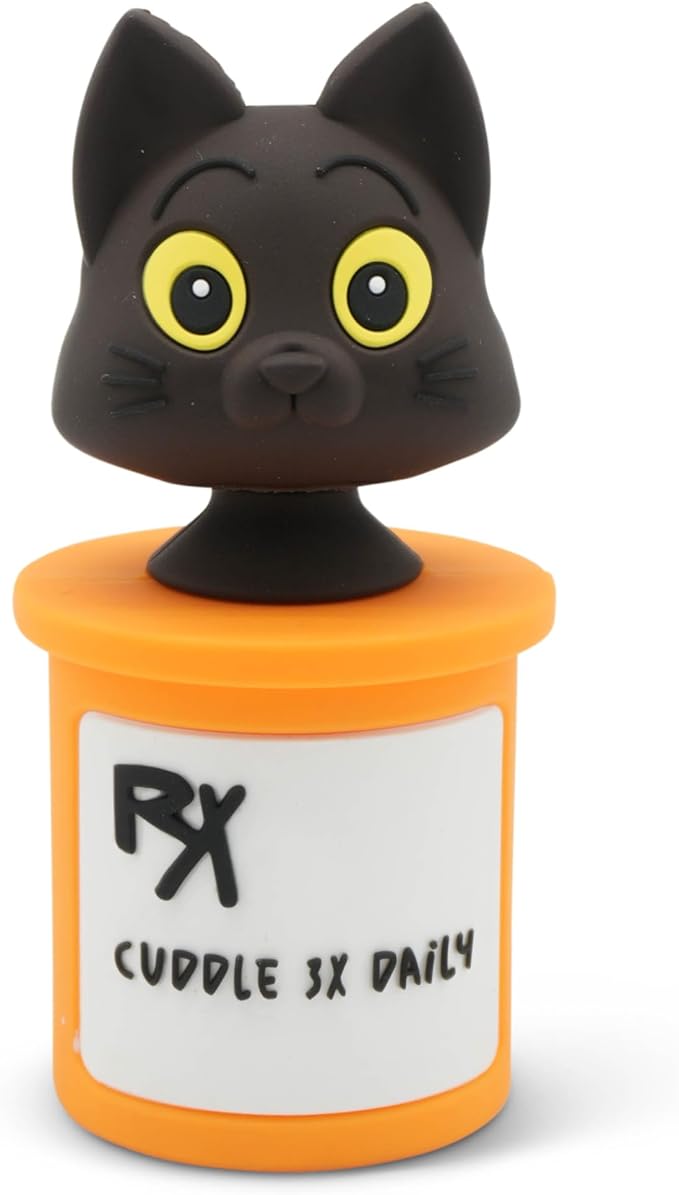 Mini Resin Novelty Figurine – Cute Small Desk Statue Collectible, Funny Decorative Miniature for Office Desk Decor, Shelf Display, Gifts & Party Favors - Prescription Cat