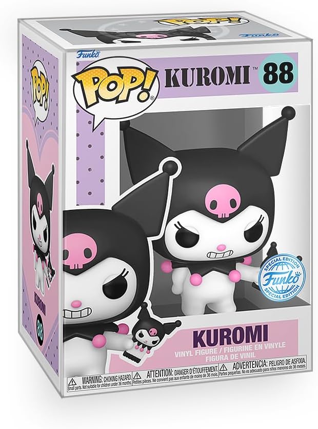 Hello Kitty - Kuromi with Phone Exclusive Vinyl Figure Collectibles Bundle with Compatible Funko Pop Box Protector
