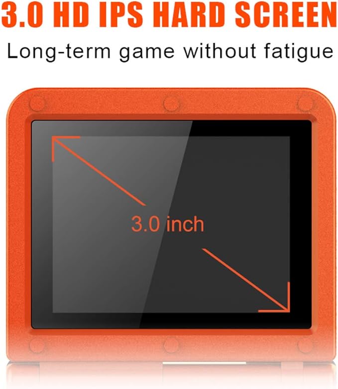 GoolRC Retro Handheld Game Console, with 16G Built-in 2000 Classic Games, Portable Hand Held Open Source Linux System 3.0-in HD IPS Screen Handheld Game Console (Yellow 16GB)