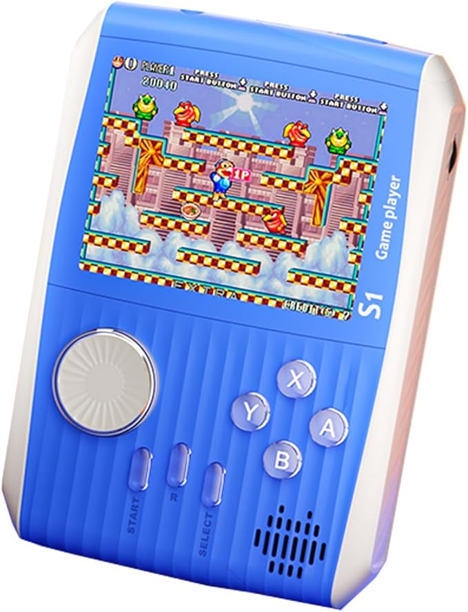 Portable Handheld Games Retro Mini Video Games，Handheld Game Console with 666 Classical FC Game 3.0" Color Screen，Birthday for Boys Girls and Adults (S1-Blue)