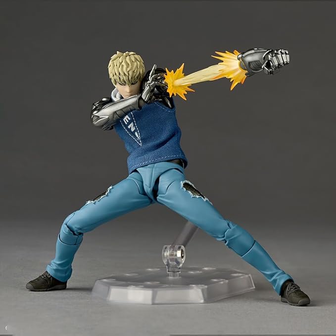 Genos Figurine Articulated Figure Anime Super Action Statue 5.9" Movable Replaceable Parts Genos Action Figure Collectibles Gift