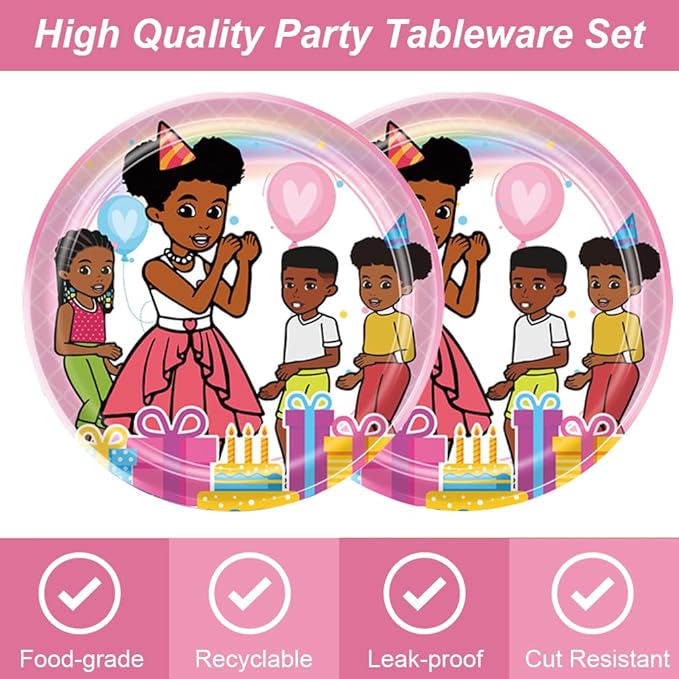 40pcs Gracies Corner Birthday Party Decoration include Napkins,Plates, for Gracies Corner party Supplies
