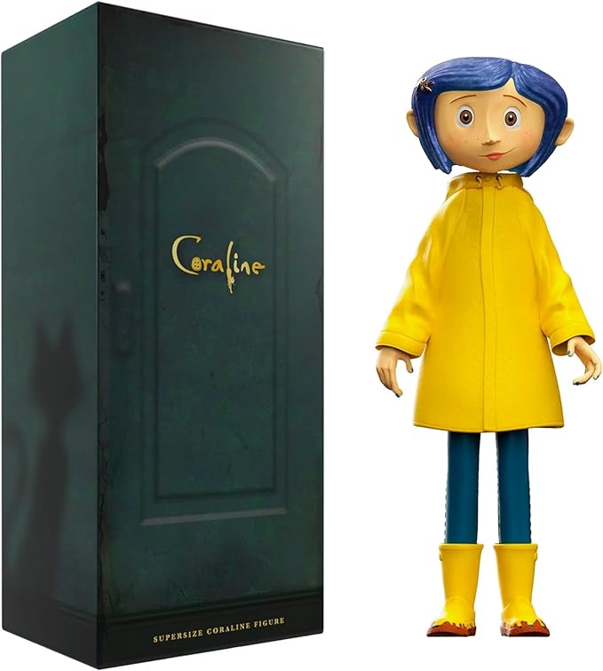 Super7 Supersize Coraline - 16" Coraline Action Figure with Fabric Clothing Classic Movie Collectibles and Retro Toys