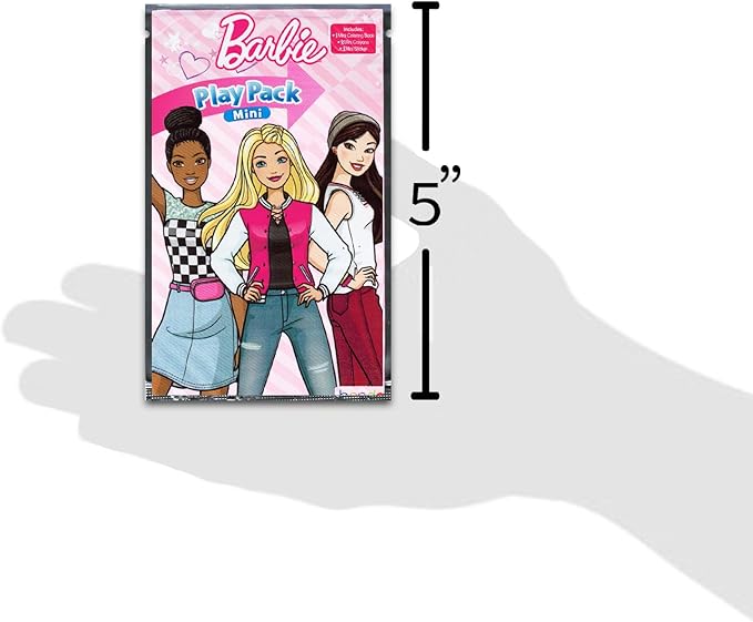 12 Pc Barbie Mini Party Favors Set - Bundle with 12 Barbie Play Packs | Mini Coloring Books, Stickers, and Goodie Bags (Barbie Birthday Party Supplies Decorations)