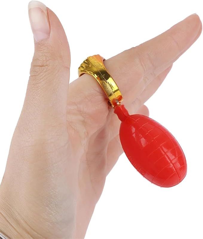 3Pcs Water Squirt Games Water Spray Ring Tricky Games Spoof April Fools' Day Tricky Prank Gag Practical Jokes Novelty and Gag Red