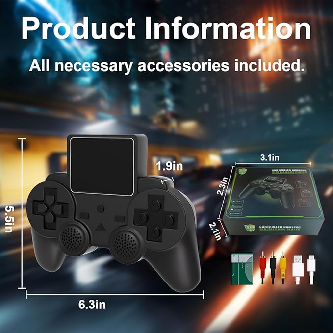 Handheld Game Console, Portable Retro Retro Gaming Console with 520 Classic Games, 2.4'' HD Screen, Rechargeable Battery, Plug & Play Video Game Player, Gift for Kids Adults and Kids