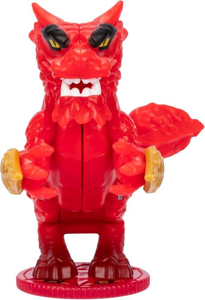 Legends of Akedo Ninja Bosses, Scorched Claw, 3" Tall Battling Action Figure with 360˚ Tail Whip and Claw Attack Spin Action, Double Defense Armor That Pops Off When Struck, 4 Ninja Bosses to Collect