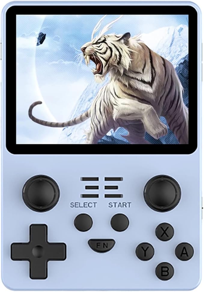 RGB20S Handheld Game Console Built-in 15,000 Games 64G 3.5 Inch IPS Screen Open Source System, Retro Games Consoles Classic Emulator (Blue)