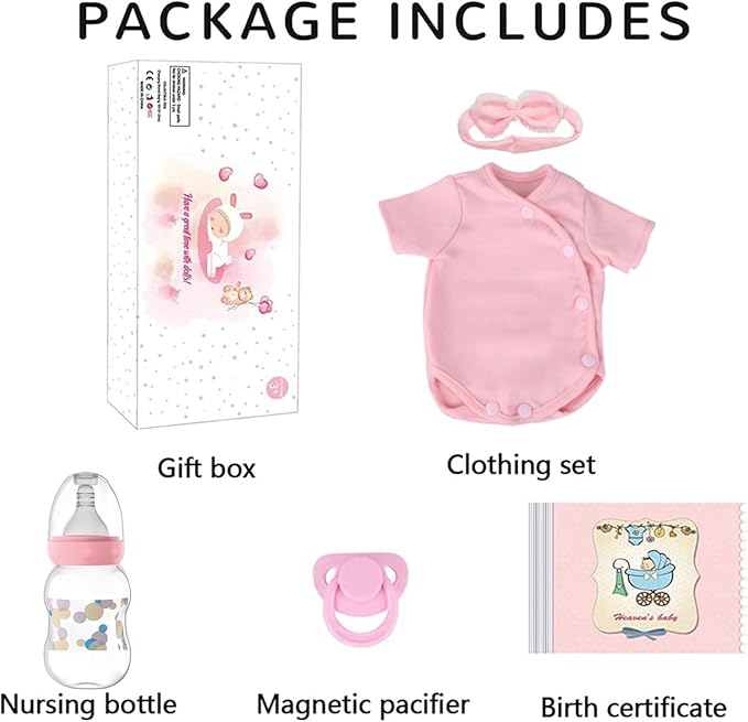 SCOM Reborn Baby Doll Girl - 18 Inch Realistic Real Life Doll with Hair, Silicone Baby with Anatomically Correct, Newborn Lifelike Toddler with Vinyl Body for Age 3 4 5 6 Year Old Gift Princess Lucy