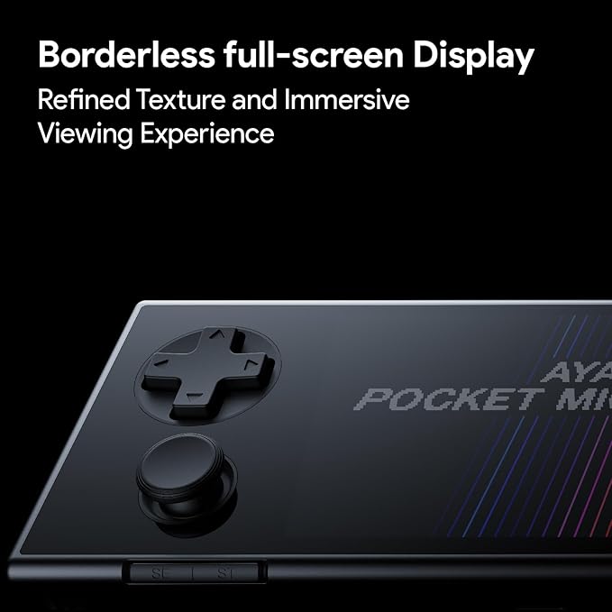 AYANEO Pocket MICRO Android Handheld - 3.5" IPS Retro Gaming Console with Helio G99, 8GB+256GB, 2600mAh Battery, CNC Aluminum Frame, Hall Joystick, Android 13 for 4X GBA Games | AYASpace | Magic Black