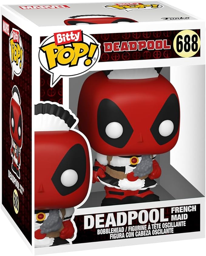 Funko Bitty POP! Deadpool - BBQ Master , 4-Pack and A Surprise Mystery Mini Figure - 0.9 Inch (2.2 Cm) Collectable - Stackable Display Shelf Included - Gift Idea - Party Bags Stocking - Cake Topper