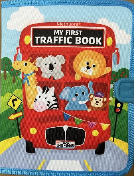 Forest Traffic Busy Book for Toddlers - Animal Driver Learning Toy for Boys & Girls - Montessori Early Education, Sensory Development - Ideal Birthday
