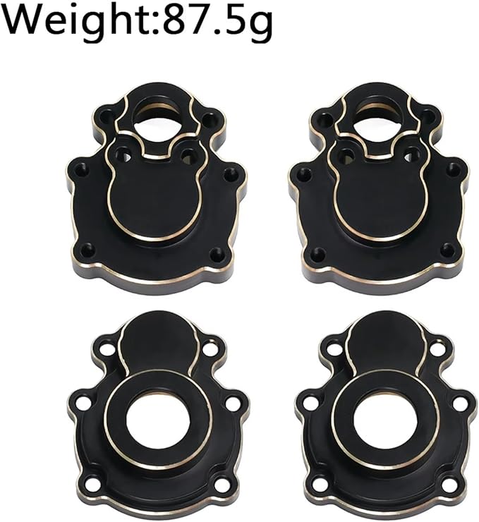 RC Spare Part Compatible with FMS for FCX10 1/10 RC Crawler Car Upgrades Parts Accessories Hop-ups Front and Rear Axle Mount Differential Axle Cover(Front Axle Set)