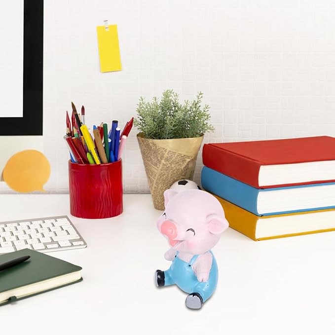 EXCEART Pig Ornament Bobblehead Shaking Piggy Decor for Car Dashboard Home Office Desk 3.14 X 2.95 X 1.77 Inches Cartoon Collectible Toy