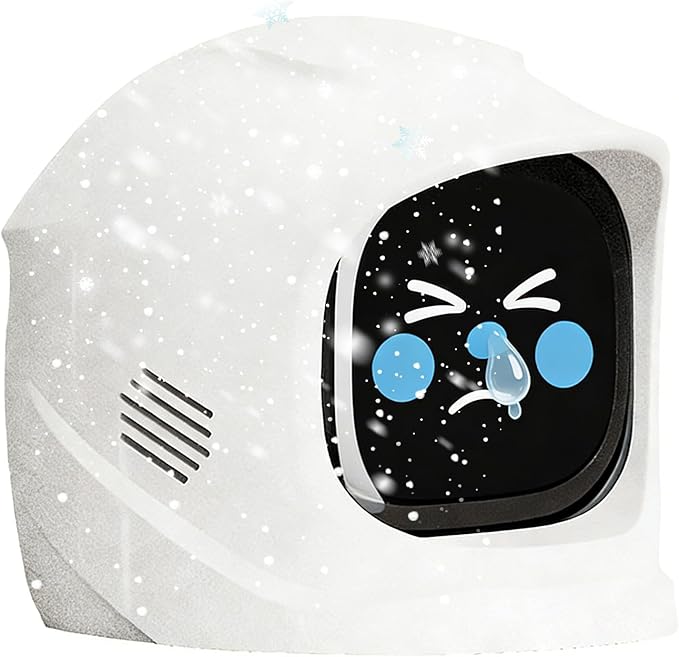 Funny Car Emotional Expression Robot Smart AI Dashboard Companion Electronic Pet Auto Interior Ornament with 52 Cute Animated Expressions & Charging Dock, Quick Release, (White)
