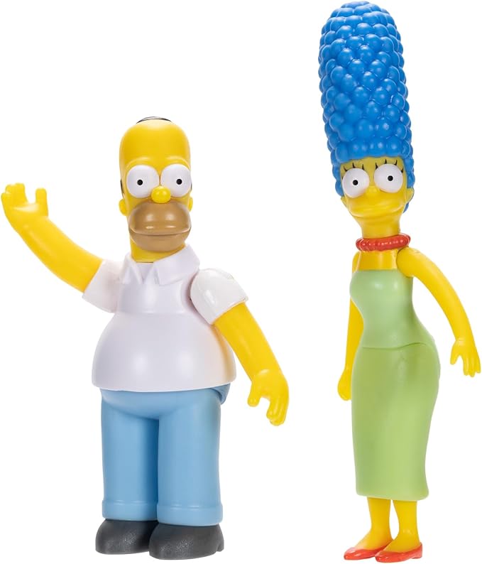 Disney The Simpsons Action Figures Family Multi-Pack 2.5” Scale Figures, Includes Homer, Marge, Bart, Lisa, Maggie, Santa’s Little Helper, and Snowball II