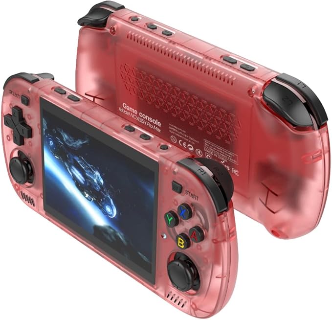 R36H PRO Retro Handheld Game Console,15000+ Games with Open Source Linux System,23+Emulators,4.2-Inch IPS Screen Portable Game Console,3500mAh Battery,Exclusive Horizontal,Gifts for Adult (Pink)